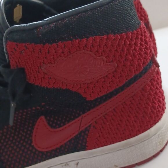 Nike High-Top Sneakers in Black and Red - Picture 5 of 14